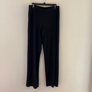 DKNY wide leg black pants size large NWT